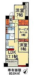 KDXレジデンス日本橋水天宮 1SLDKの間取図画像