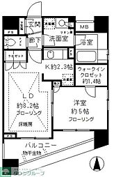 プライア渋谷 1LDKの間取図画像