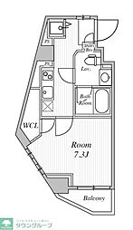 Stream多摩川 1Kの間取図画像
