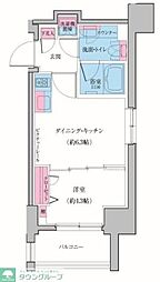 CREVIARXE雪が谷大塚 1DKの間取図画像