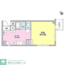 ウイングコート東雪ヶ谷 1Kの間取図画像