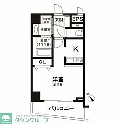 サンタグリュス・武蔵小山 ワンルームの間取図画像