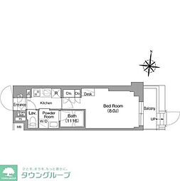 コンフォリア・リヴ大崎 1Kの間取図画像