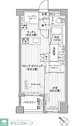 CITYCURRENT目黒学芸大学 1LDKの間取図画像