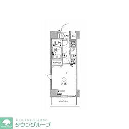 スカイコートルーベンス中目黒 1Kの間取図画像
