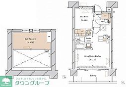 ブランシエスタ新丸子リバーフロント 1LDKの間取図画像