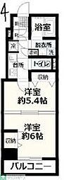 アイルグランデ大田 2Kの間取図画像
