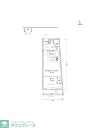 RELUXIA馬込 1LDKの間取図画像