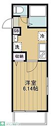 ラ・リュエル馬込 1Kの間取図画像