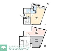 オークレスト下目黒 2LDKの間取図画像