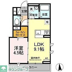 セジュール東糀谷 1LDKの間取図画像