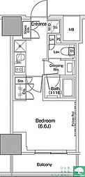 ザ・パークハビオ荏原中延駅前 1Kの間取図画像