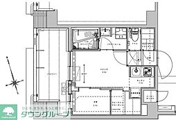 ASYLCOURT大森西 1DKの間取図画像