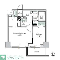ONEROOFFLATTOGOSHI ワンルームの間取図画像