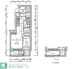 RELUXIA武蔵中原 1DKの間取図画像