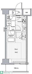 PREMIUMCUBEGNISHIOI 1Kの間取図画像