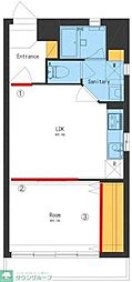 エンジェルス守屋 1LDKの間取図画像