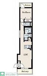GranDuo柿の木坂 1LDKの間取図画像