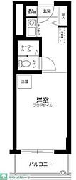 コルム目黒不動前 ワンルームの間取図画像