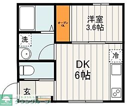 (仮称)目黒区目黒本町4丁目計画 1DKの間取図画像