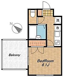 ニューシティアパートメンツ久が原 1Kの間取図画像