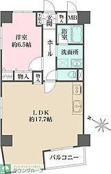 ダイヤハイツ自由が丘 1LDKの間取図画像
