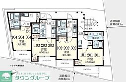小田急小田原線 鶴川駅 徒歩14分の賃貸アパート 2階1Kの間取り