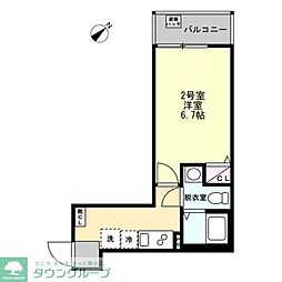 小田急小田原線 小田急相模原駅 徒歩8分の賃貸アパート 3階1Kの間取り