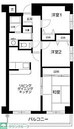 フレグラント町田 7階3LDKの間取り