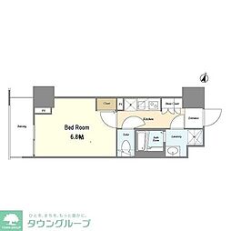 JR横浜線 町田駅 徒歩8分の賃貸マンション 10階1Kの間取り