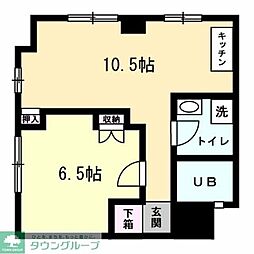 小田急小田原線 町田駅 徒歩22分の賃貸マンション 3階1LDKの間取り