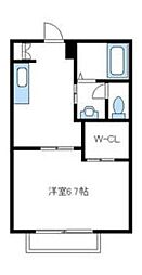 ヴェルデ玉川学園 1階1Kの間取り