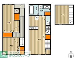 ファビラスハウスBC棟 1階2LDKの間取り