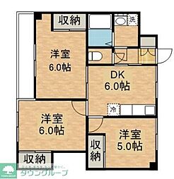 メゾン幸すすき野 3階3DKの間取り