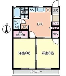 メゾンＫ 1階2DKの間取り