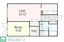 ジョリハウスＣ 1階1LDKの間取り