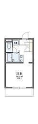 レオパレスシェル都 1Kの間取図画像