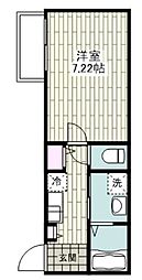 フルセイル古淵III 1Kの間取図画像