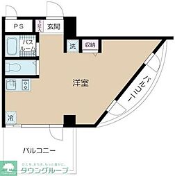 キタノハウス ワンルームの間取図画像