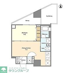 BPRレジデンス町田 1DKの間取図画像