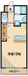 ヴィラアンジュ ワンルームの間取図画像