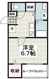 フォレストレジデンス 1Kの間取図画像