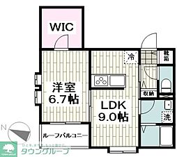 フォレストレジデンス 1LDKの間取図画像