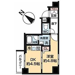 L'AVENIRMACHIDA 1DKの間取図画像