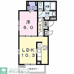 クリスタルメゾンしらかば 1LDKの間取図画像