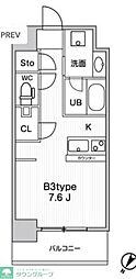 JMFResidence町田 ワンルームの間取図画像
