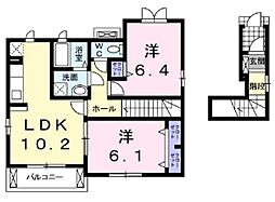 ネモリーノ 2LDKの間取図画像