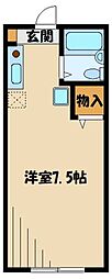 アイビスレジデンス玉川学園 1Kの間取図画像
