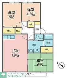 プレジオ2 3LDKの間取図画像