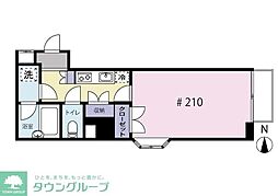 ジュネス南林間 1Kの間取図画像